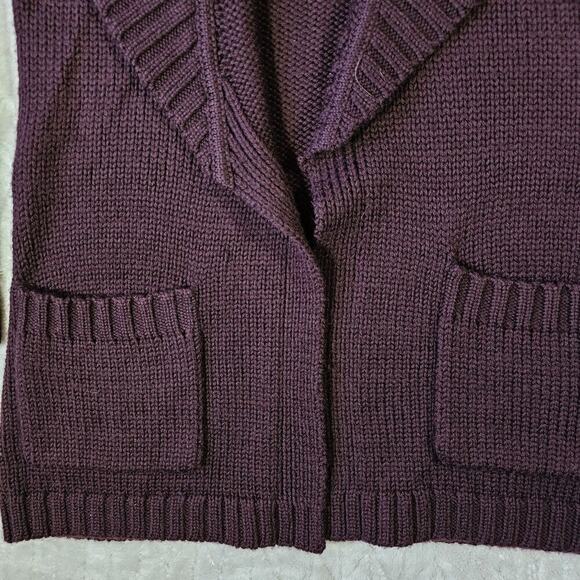 Vintage Saks Fifth Avenue Folio Mercerized Wool Chunky Knit Cardigan Womens S - Picture 5 of 7
